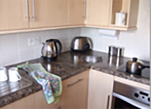 Trelawne Holiday Cottages Kitchen Area.
